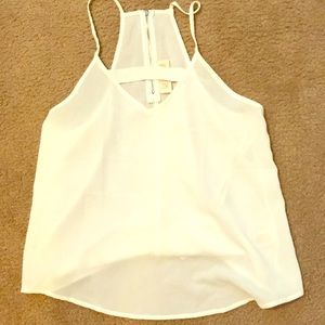 Super cute white cutout tank